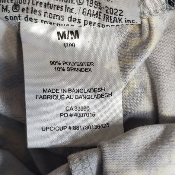 Pokemon Pikachu sleepwear pyjama boys size M black & grey with graphic - Picture 10 of 15